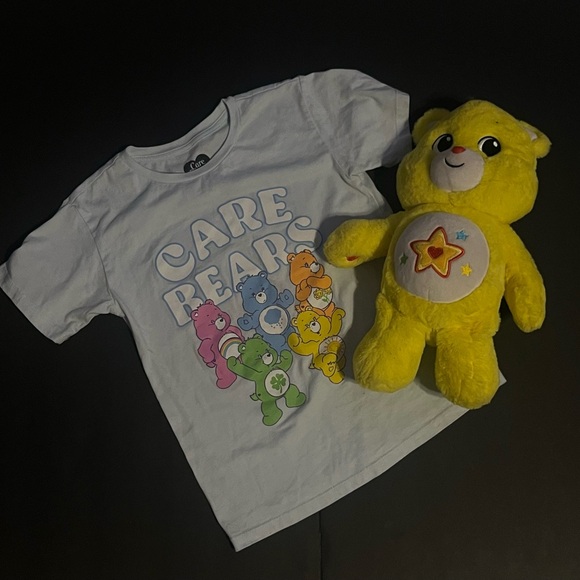 Care Bears Yellow Plush with Graphic T-Shirt - Picture 1 of 7